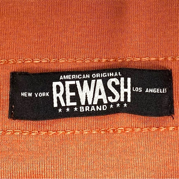 Rewash Women’s Orange/Rust Athletic Jogger Pants Drawstring Waist Pockets Size L - Picture 6 of 11